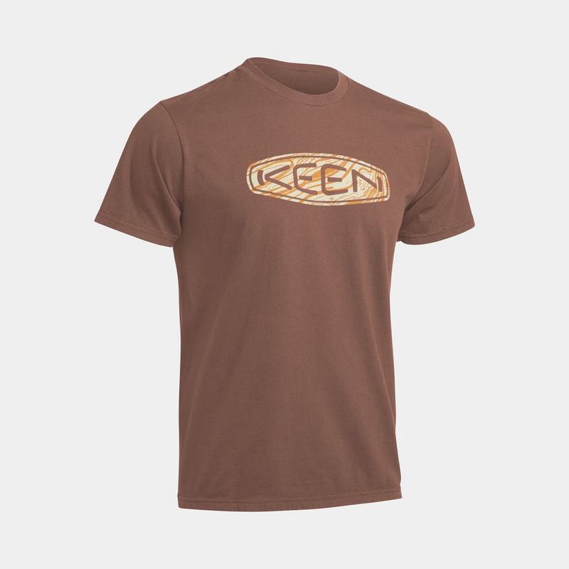 Keen Geode Logo T-Shirts Herren Braun Sale OA9246VU